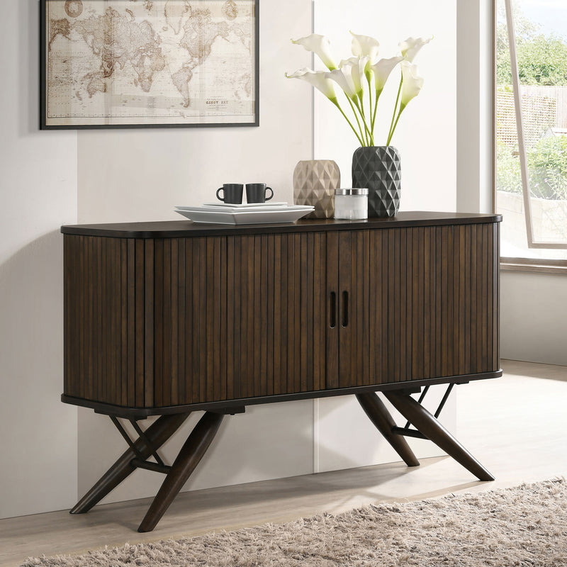 Wes 2-door Rectangular Server Dark Walnut - Furniture Now (CA)
