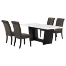 Sherry Rectangular Marble Top Dining Table set - Furniture Now (CA)