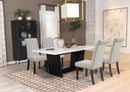 Sherry Rectangular Marble Top Dining Table set - Furniture Now (CA)