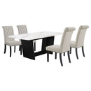 Sherry Rectangular Marble Top Dining Table set - Furniture Now (CA)