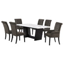 Sherry Rectangular Marble Top Dining Table set - Furniture Now (CA)