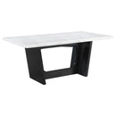 Sherry Rectangular Marble Top Dining Table set - Furniture Now (CA)