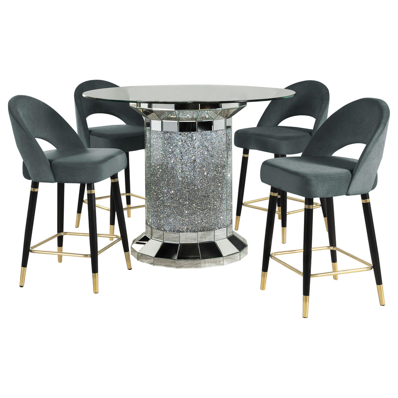 Ellie 5 Pc Counter Height Dining Sets Gray - Furniture Now (CA)