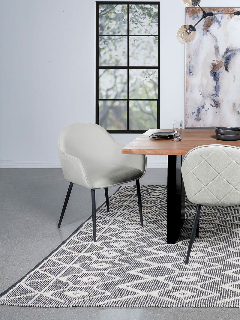 Emma Upholstered Dining Arm Chair (Set of 2) - Furniture Now (CA)