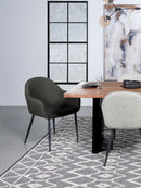 Emma Upholstered Dining Arm Chair (Set of 2) - Furniture Now (CA)