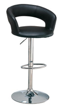 Barraza 29" Adjustable Height Bar Stool Black and Chrome - Furniture Now (CA)