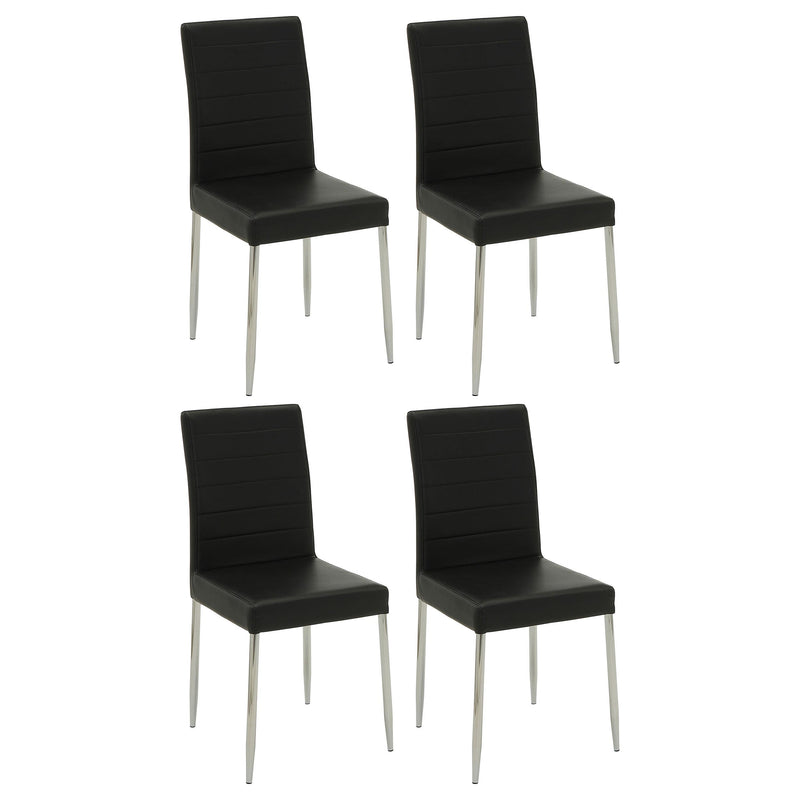 Maston Upholstered Dining Chairs Black (Set of 4) - Furniture Now (CA)