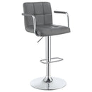 Palomar Adjustable Height Bar Stool Grey and Chrome - Furniture Now (CA)