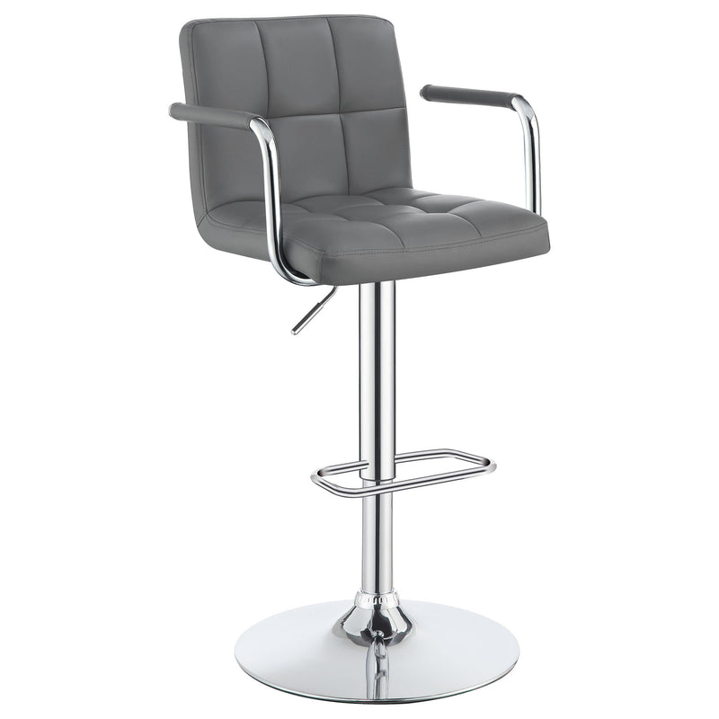 Palomar Adjustable Height Bar Stool Grey and Chrome - Furniture Now (CA)