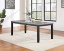 Elodie Rectangular Dining Table with Extension Grey and Black - Furniture Now (CA)