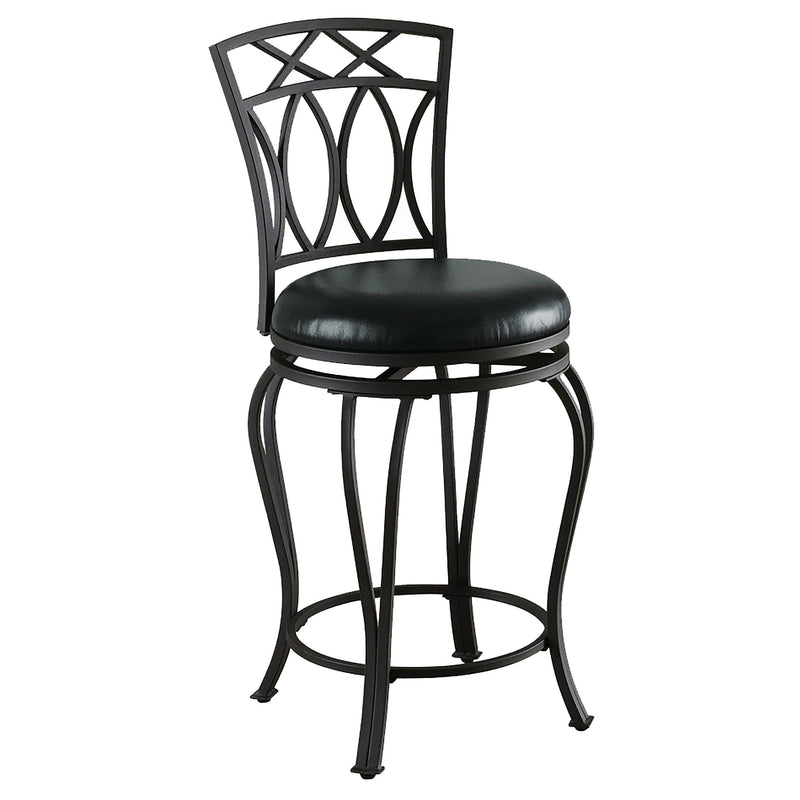 Adamsville Upholstered Swivel Counter Height Stool Black - Furniture Now (CA)