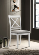 Hollis Cross Back Wood Dining Side Chair White - Furniture Now (CA)