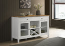 Hollis 2-door Dining Sideboard with Drawers Brown and White - Furniture Now (CA)