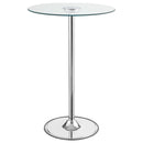 Thea LED Bar Table Chrome and Clear - Furniture Now (CA)