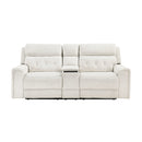 Celeste-Power Double Reclining Love Seat with Center Console, Power Headrests, Hidden Arms Cup Holders, Charging Ports and Wireless Charger image