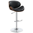 Harris Adjustable Bar Stool Black and Chrome - Furniture Now (CA)