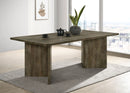 Tyler Rectangular Double V-Leg Dining Table Mango Brown - Furniture Now (CA)