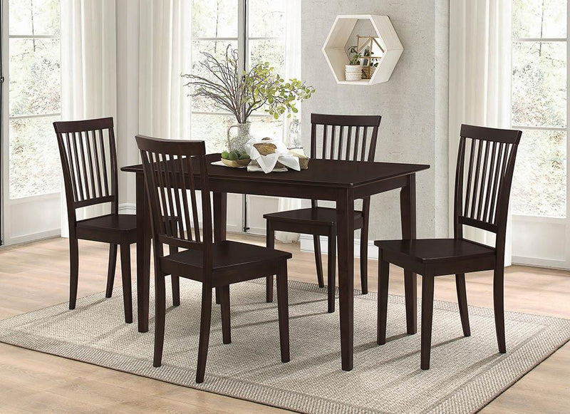 Gomez 5-piece Rectangular Dining Table Set Cappuccino - Furniture Now (CA)