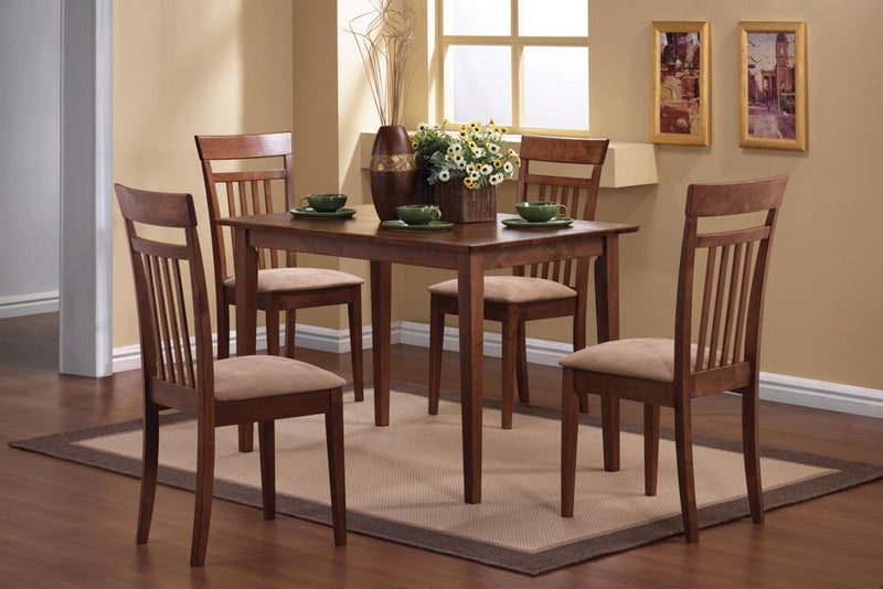 Robles 5-piece Dining Set Chestnut and Tan - Furniture Now (CA)