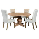 Florence 5-piece Round Dining Table Set Rustic Honey - Furniture Now (CA)
