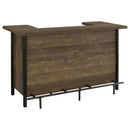 Bellemore Rectangular Storage Bar Unit Rustic Oak - Furniture Now (CA)