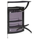 Dallas 2-shelf Home Bar Smoked and Black Glass - Furniture Now (CA)