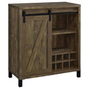 Arlington Bar Cabinet with Sliding Door Rustic Oak - Furniture Now (CA)