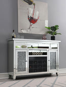 Melinda 2-door Wine Cabinet with Lighting Mirror - Furniture Now (CA)