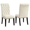 Alana Tufted Back Upholstered Side Chairs Beige (Set of 2) - Furniture Now (CA)