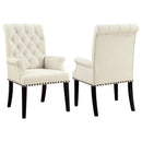 Alana Tufted Back Upholstered Arm Chair Beige - Furniture Now (CA)