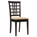 Kelso Lattice Back Dining Chairs Cappuccino (Set of 2) - Furniture Now (CA)