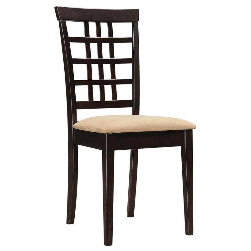Kelso Lattice Back Dining Chairs Cappuccino (Set of 2) - Furniture Now (CA)