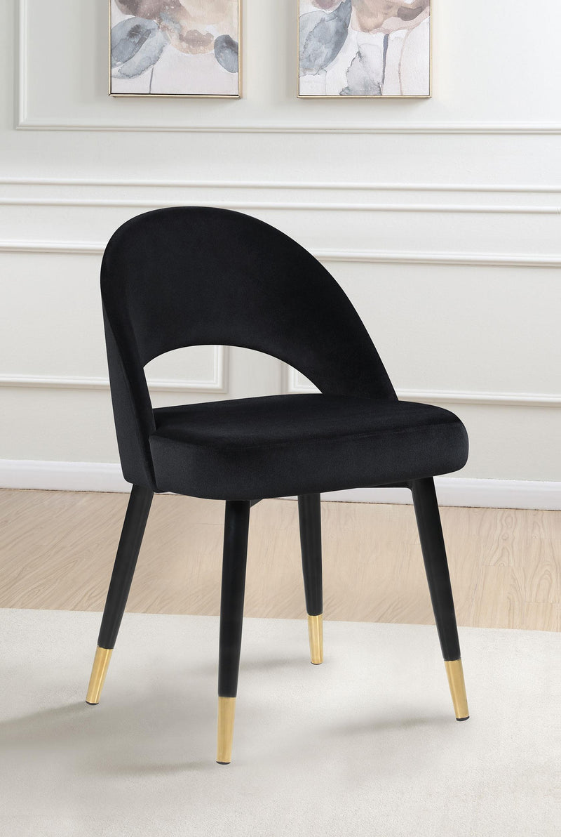 Lindsey Arched Back Upholstered Side Chairs Black (Set of 2) - Furniture Now (CA)