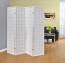 Roberto 4-panel Folding Screen White - Furniture Now (CA)