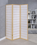 Carrie 3-panel Folding Screen Natural and White - Furniture Now (CA)