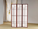 Katerina 3-panel Folding Floor Screen White and Cherry - Furniture Now (CA)