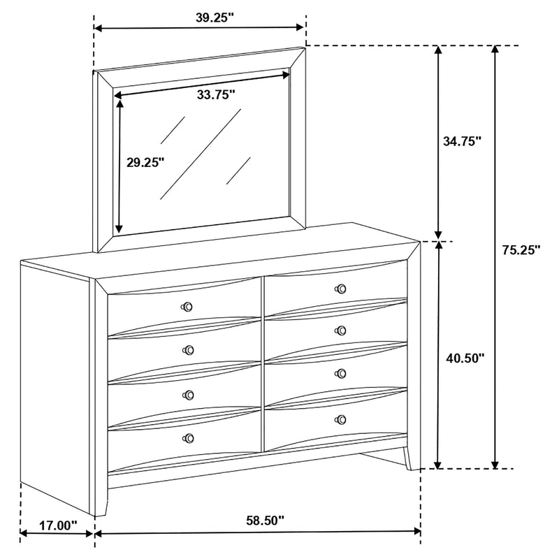 Briana Dresser With Mirror - Furniture Now (CA)