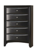 Briana Rectangular 5-drawer Chest Black - Furniture Now (CA)