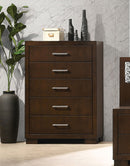 Jessica 5-drawer Chest Cappuccino - Furniture Now (CA)