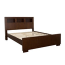 Jessica California King, E.king, & Queen Bed with Storage Headboard Cappuccino - Furniture Now (CA)