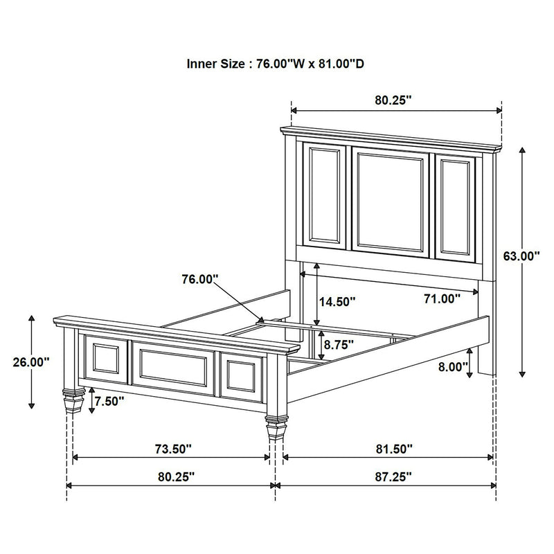 Sandy Beach 4 & 5 Piece Pc Bedroom Set Cal.King & E.King - Furniture Now (CA)