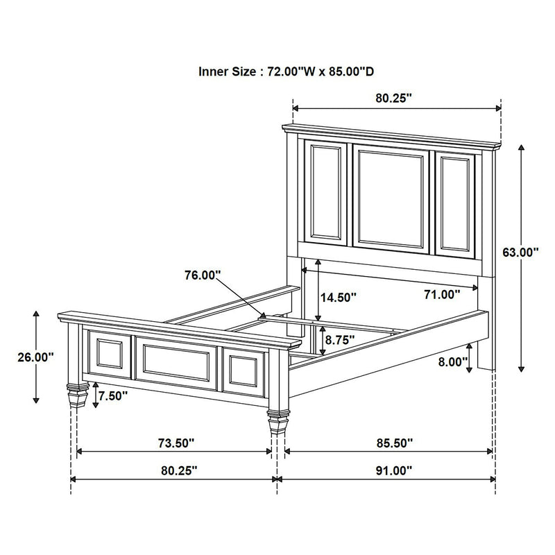 Sandy Beach 4 & 5 Piece Pc Bedroom Set Cal.King & E.King - Furniture Now (CA)