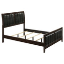 Carlton Full & Twin Upholstered Panel Bed Cappuccino and Black - Furniture Now (CA)