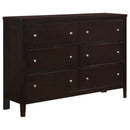 Carlton 6-drawer Rectangular Dresser Cappuccino - Furniture Now (CA)