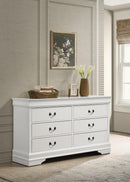 Louis Philippe 6-drawer Dresser White - Furniture Now (CA)