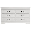Louis Philippe 6-drawer Dresser White - Furniture Now (CA)