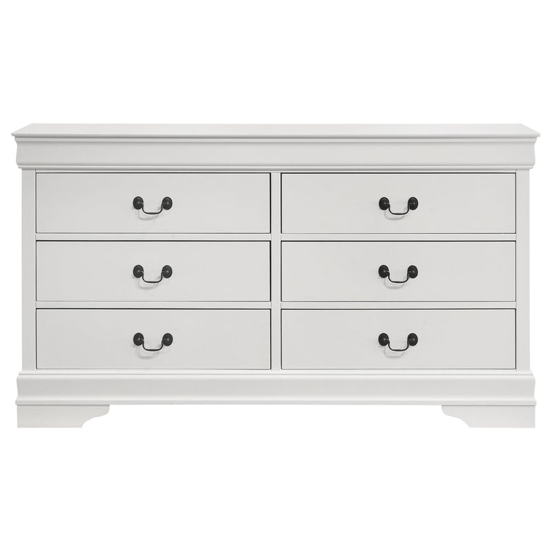 Louis Philippe 6-drawer Dresser White - Furniture Now (CA)