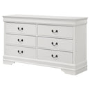 Louis Philippe 6-drawer Dresser White - Furniture Now (CA)