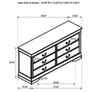 Louis Philippe 6-drawer Dresser White - Furniture Now (CA)