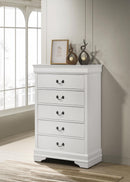 Louis Philippe 5-drawer Bedroom Chest White - Furniture Now (CA)